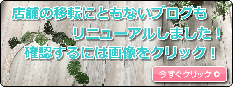 店舗の移転にともないブログもリニューアルしました！